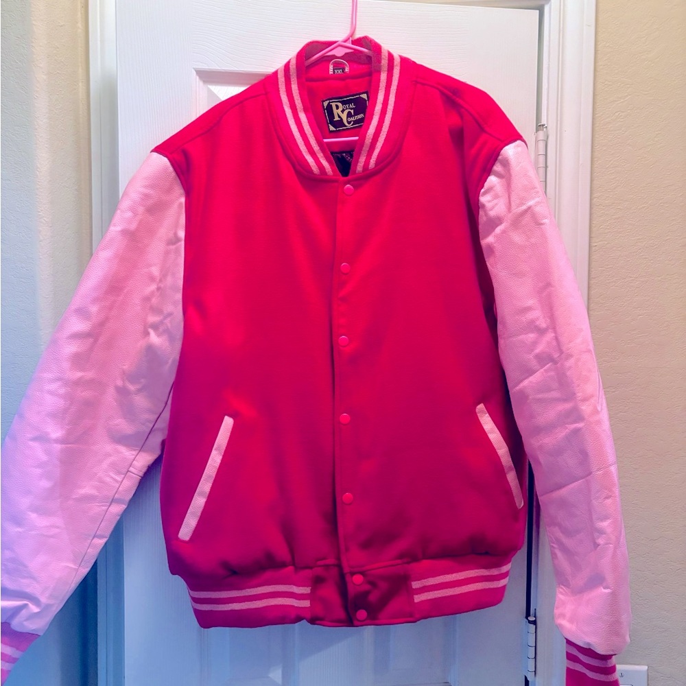 Pink Varsity Jacket. BARBIE colors